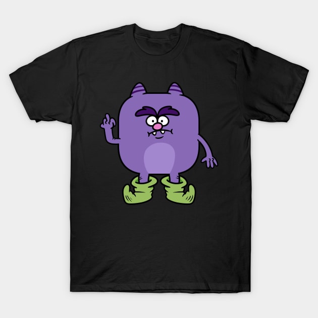 Pissed Off Purple Monster T-Shirt by Get A Klu Comics